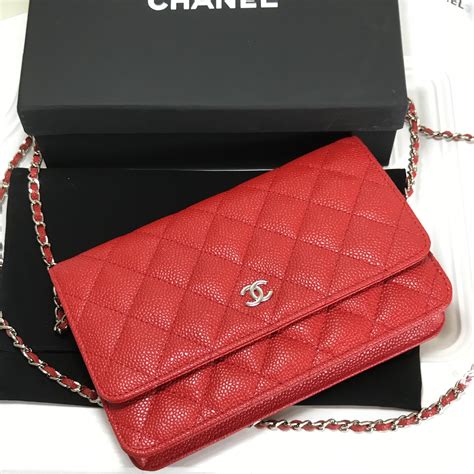 chanel red wallet on a chain|chanel wallet on chain trendy.